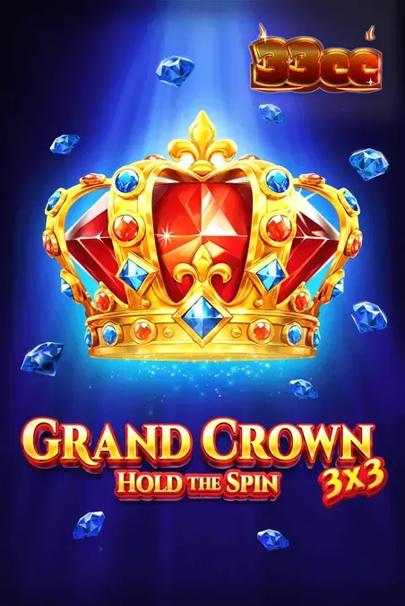 Interface do jogo de slot 3x3 Grand Crown com símbolos de frutas e coroas douradas